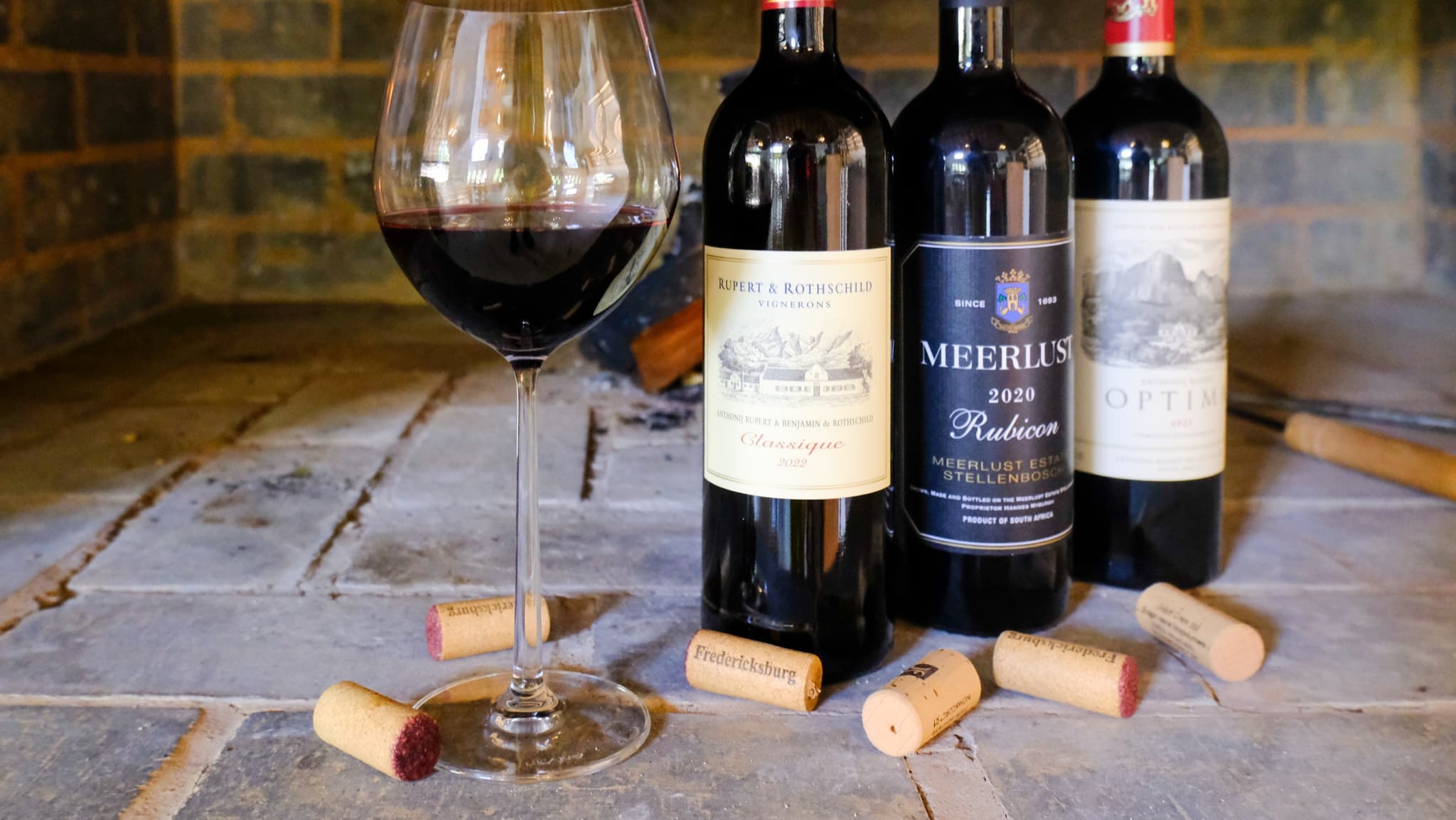 Premium South African wines — Rupert & Rothschild, Meerlust Rubicon, and Optima