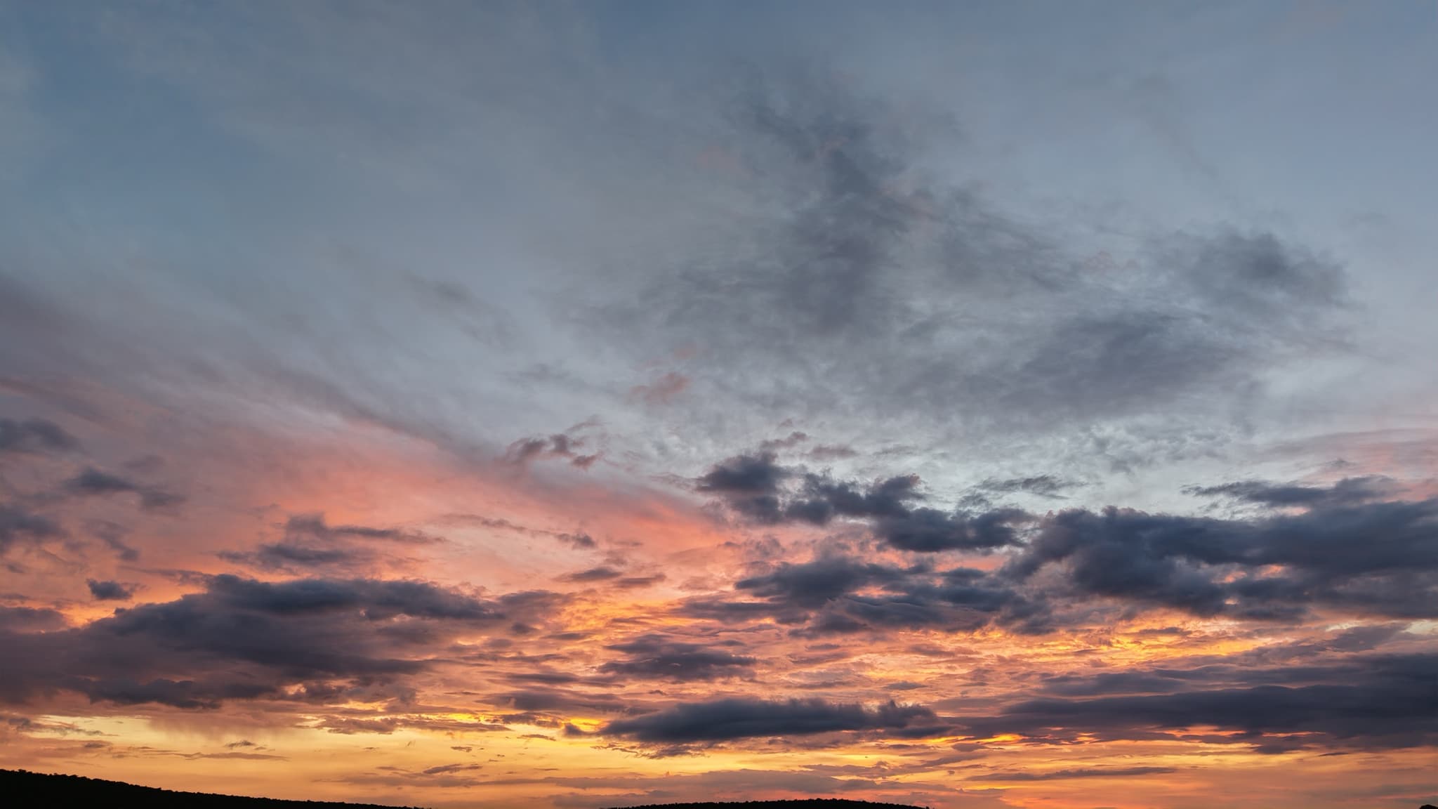 Dramatic sunset over the bushveld